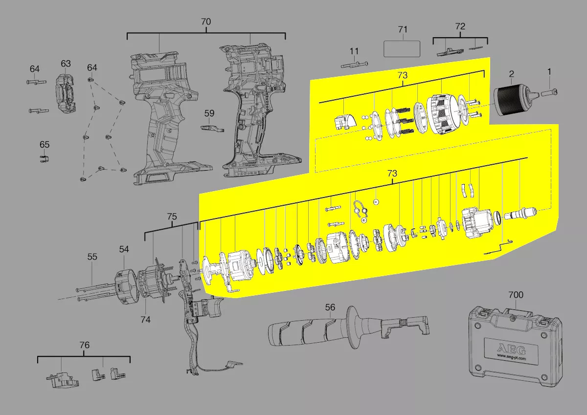 Boîte d\'engrenages de transmission réf. 4931465728 AEG